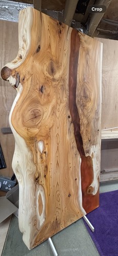 Live edge yew - live, resin