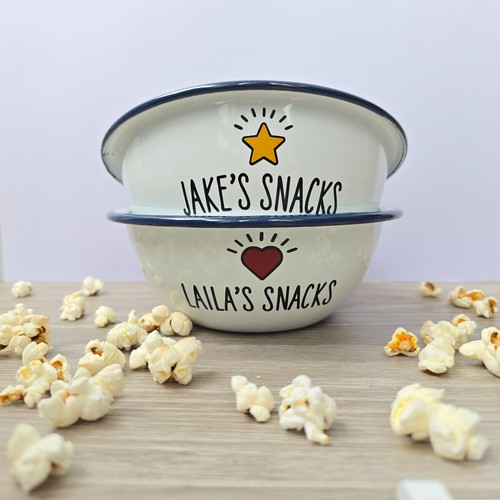 Personalised metal snack - personalised, bowl