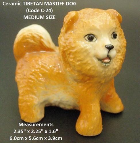 Brown ceramic pomeranian - brown,