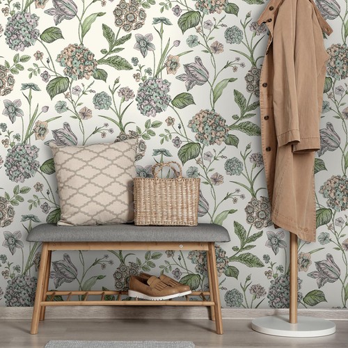 Floral coloured wallpaper - floral,