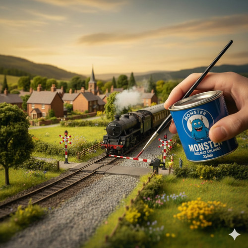 Heritage model railway - model, enamel