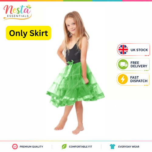 Girls green layer petticoat - green,