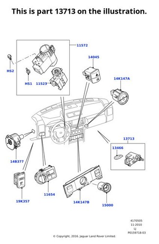 Land rover genuine switch - genuine,