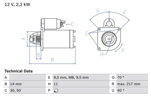 Starter bosch 0986023580 - starter,