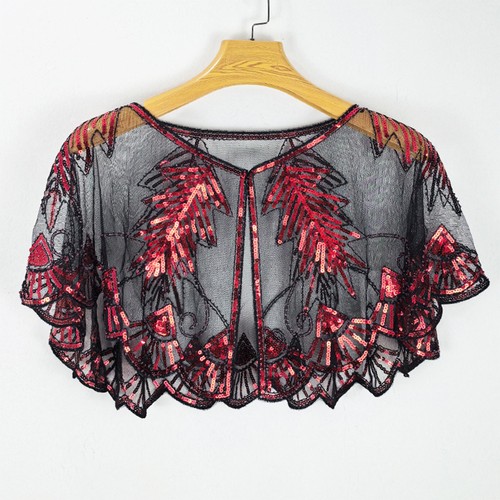 Women 1920s shawl wraps sequin - women,