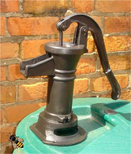 Hand water pump - hand, working