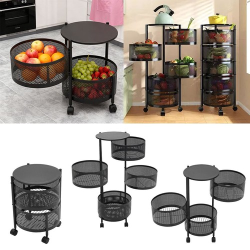Kitchen rotating trolley shelf - rotating,