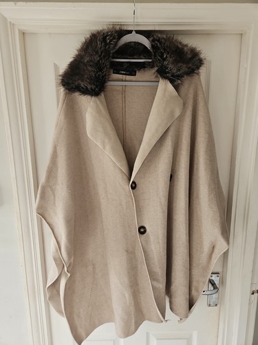 Zara knit cape poncho - poncho, coat