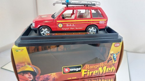 Bburago range rover fire men - bburago,