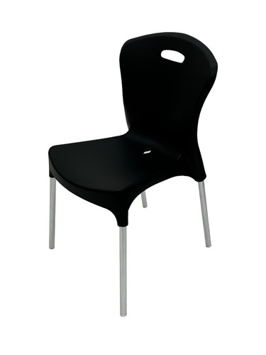 Black stacking chairs plastic - black,