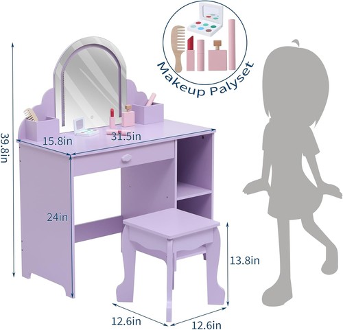 Lighted girl vanity - vanity, led