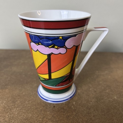 Vintage art deco mug - art, wren