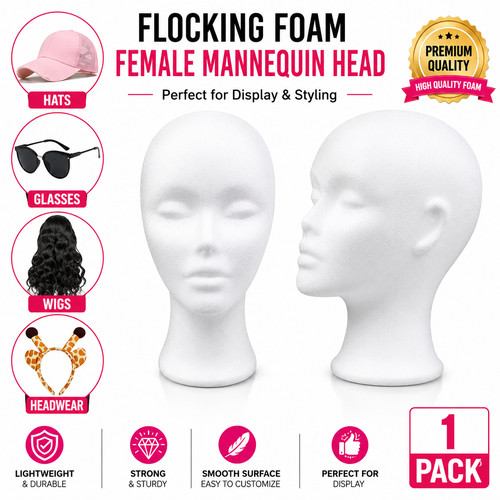 Polystyrene foam head dummy - foam,