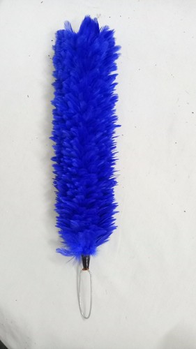 New feather bonnet hackle blue - new,