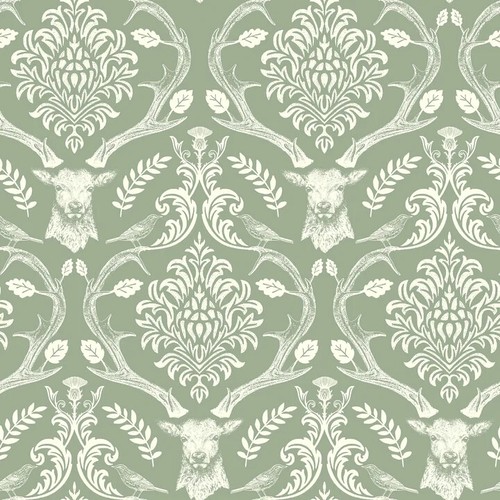 Arthouse stag design damask - arthouse,