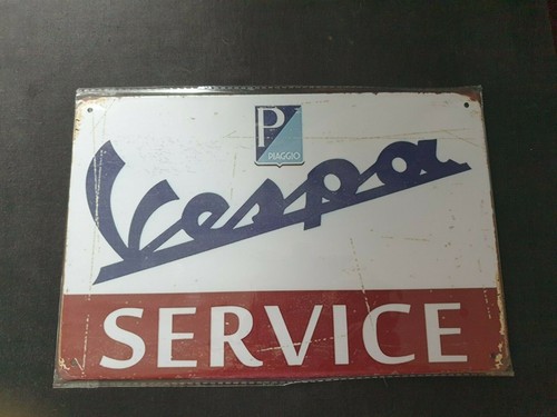 Vespa service metal sign - service,