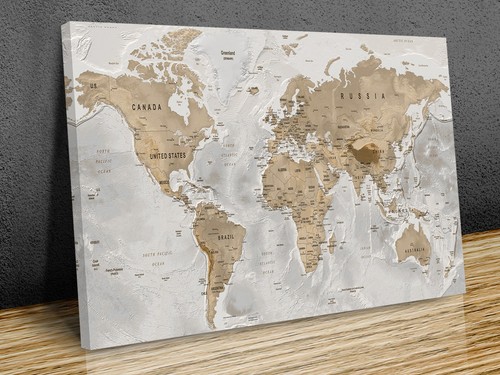 World map canvas wall art - world,