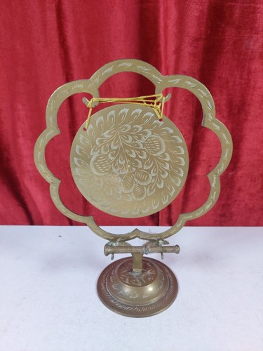 Vintage brass gong - brass,