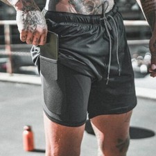 Mens 2 in 1 Running Shorts