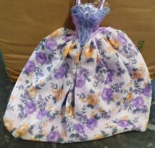 Quality Purple Flowers Wedding Dress for Sindy Dolls Ball Gown Gift UK seller