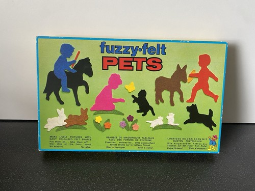 Vintage fuzzy felt pets - felt,