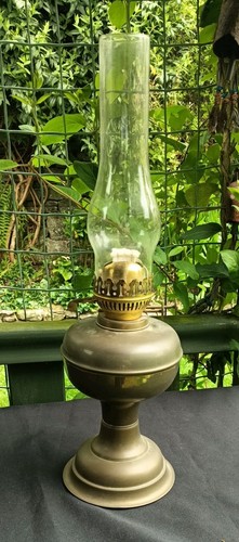 Vintage brass oil lamp - lamp, with