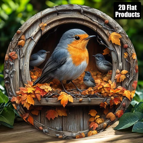 Cute robin garden plaque - robin,