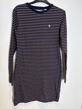 Ladies Navy Striped Dress Size