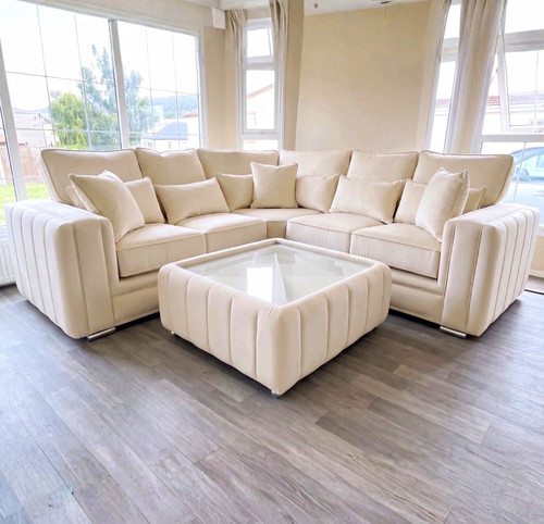 Rahman sofas cream velvet - cream,