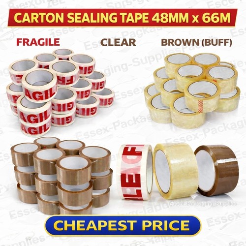 Clear brown parcel tape - tape, strong