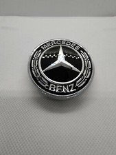 Logo hood Mercedes Benz BLACK 57mm emblem CLASS C E CLK S new