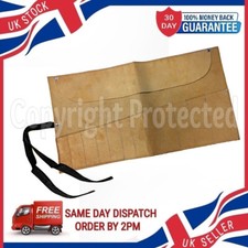 LEATHER TOOL ROLL SUEDE POUCH