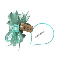 Women's Small Flower Feather Fascinator Headband Clip Wedding Royal Ascot Race