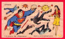 Trade Card SUPERMAN Stickers/Transfers SHREDDIES ISSUE 1980 [Letraset] #LP143/4