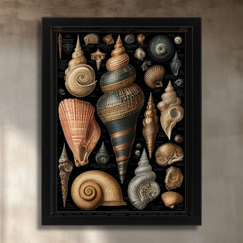 Vintage seashell illustration - vintage,