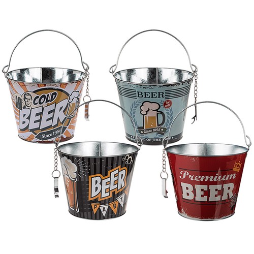 Ice beer bucket with - beer,