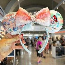 Disney- Parks Epcot France World Paris La Vie en Rose Minnie Ears Headband 2024