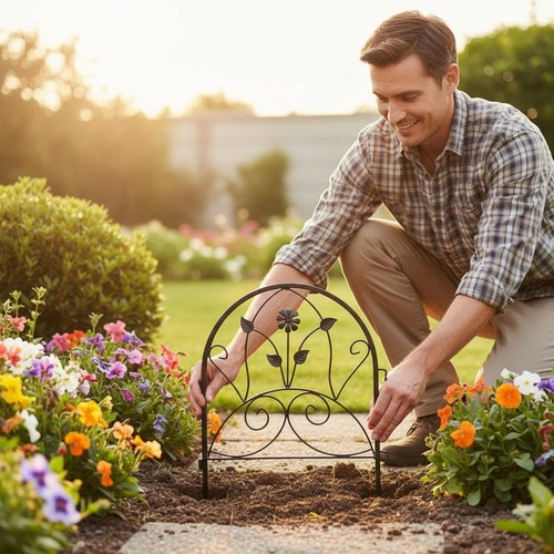 Wrought iron fence panel - iron,