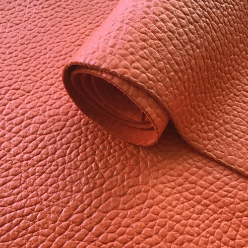 Orange bubble italian leather - bubble,