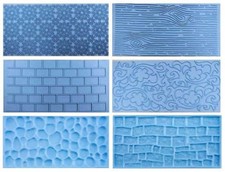 Impression Mat Fondant Embosser Cake Decorating Brick Wood Pebble Sugar Craft