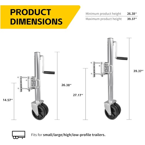 Swing back trailer jack - trailer,