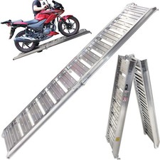 Black Pro Range 1.83m 225KG Aluminium Folding Ramp Motorcycle Loading Motorbike