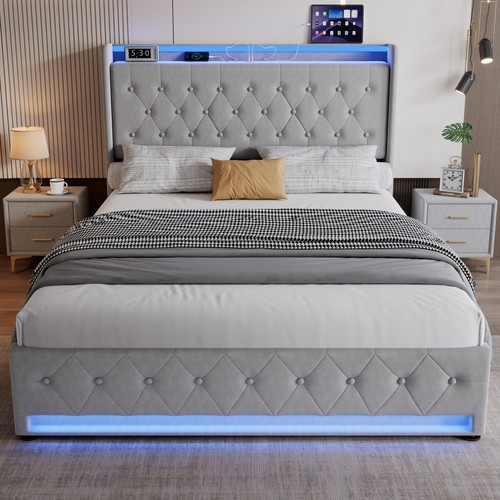 4ft6 double bed frame - bed,