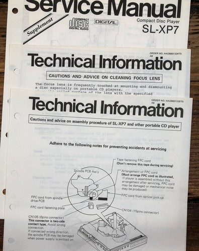 Technics xp7 player - sl-xp7, cd