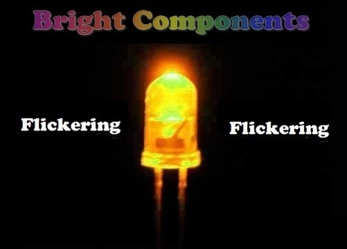 Yellow flickering led 3mm - 5,