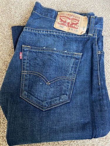 Levis 501 mens dark blue - mens, rinse