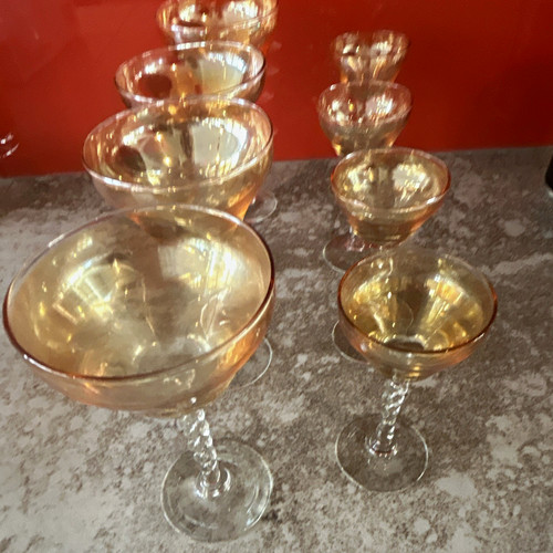 Set amber clear - of, glass