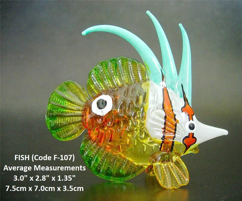 Beautiful glass fish art - glass,