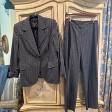 Escada Gray Pinstripe Pant