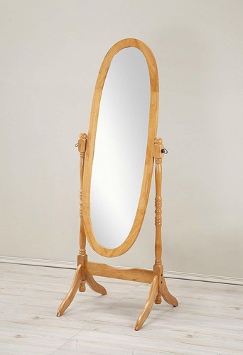 Oak finish wooden cheval floor - wooden,